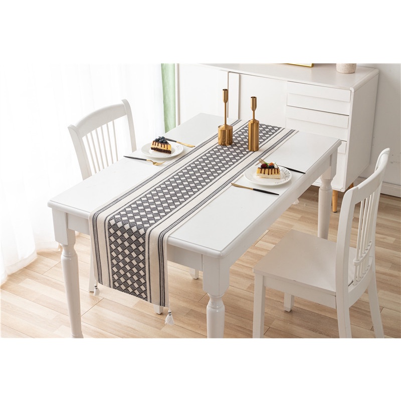 Khăn Trải Bàn,Table runner thêu sợi kích thước 35cmx180cm,trải bàn, phủ bàn, hàng cao cấp vải dày đẹp