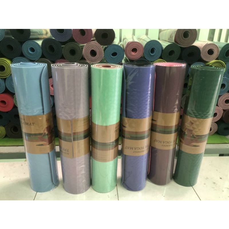 Thảm tập yoga tpe 6mm 2 lớp siêu bám