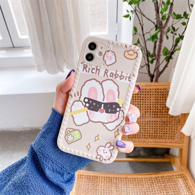 Ốp điện thoại mềm hình thỏ gấu cho iPhone 13 Pro Max 12mini 11/12 Pro Max 7Plus 8plus xr xs xsmax 6 Plus | BigBuy360 - bigbuy360.vn