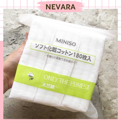 Bông tẩy trang Miniso mirinda 180 miếng