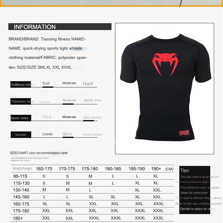 Set quần áo tập võ thuật/ chạy bộ kiểu bó sát nhanh không thoáng khí dành cho nam