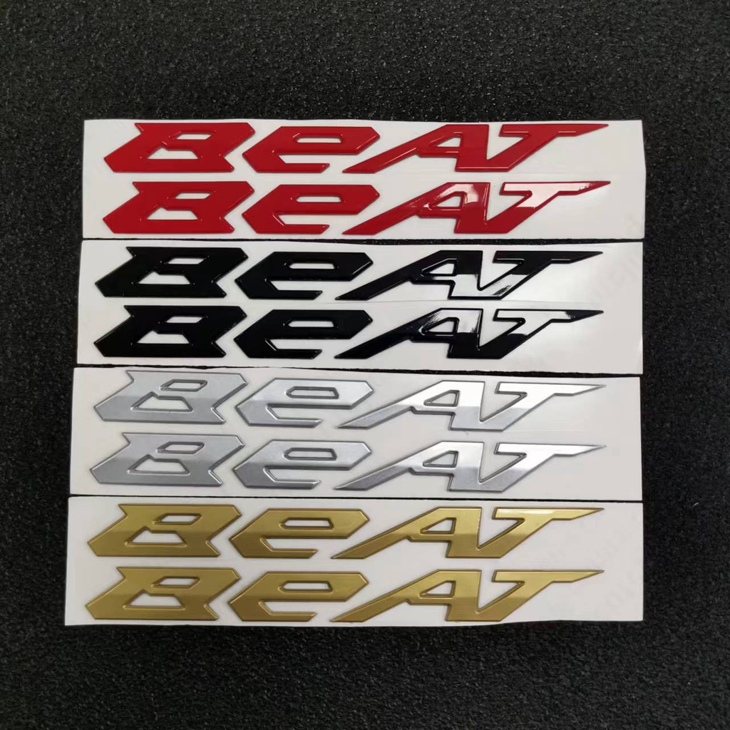1Cặp logo biểu tượng Honda BeAT dành cho xe máy dập nổi Với Huy hiệu Gule 3M