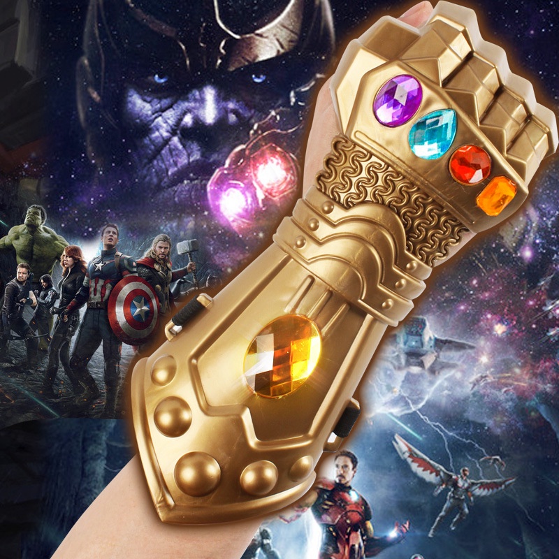 Găng Tay Mặt Nạ Đèn LED Hóa Trang Nhân Vật Thanos