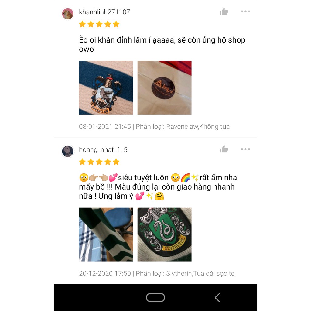 Khăn quàng len Hogwarts - Harry Potter