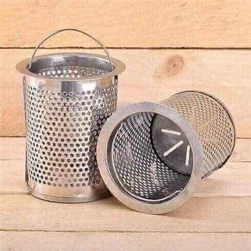 giỏ lọc rác và nắp chặn rác bồn rửa bát Inox cao cấp ( 2 chi tiết)