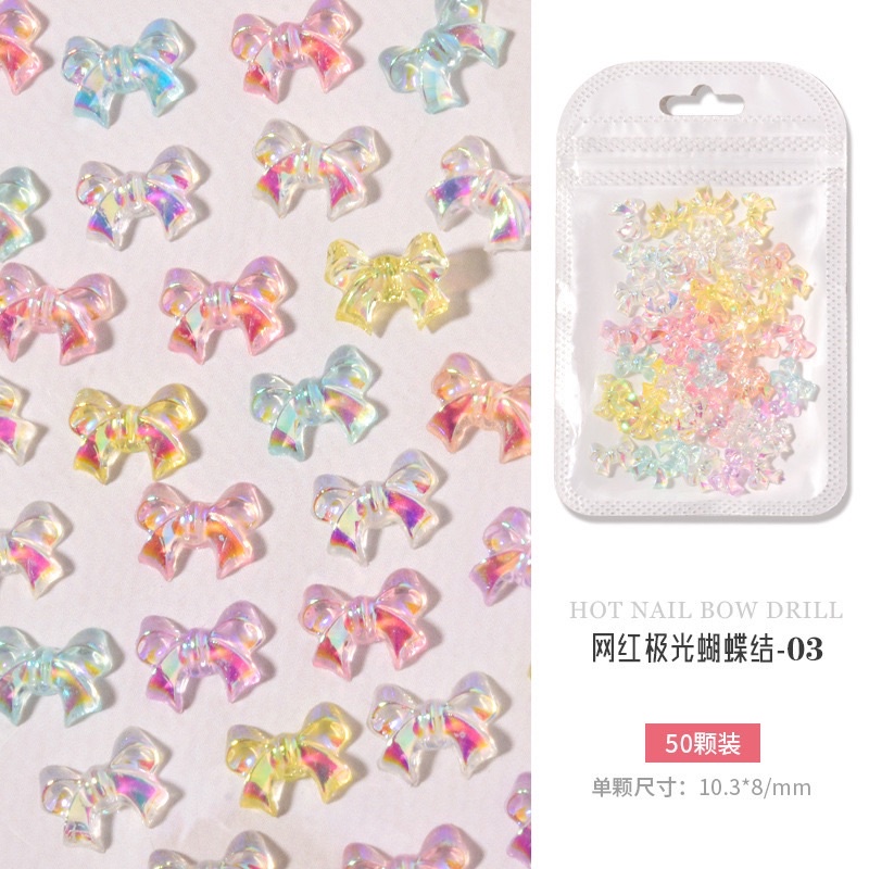 Charm nơ hologram (1 cái màu ngẫu nhiên)