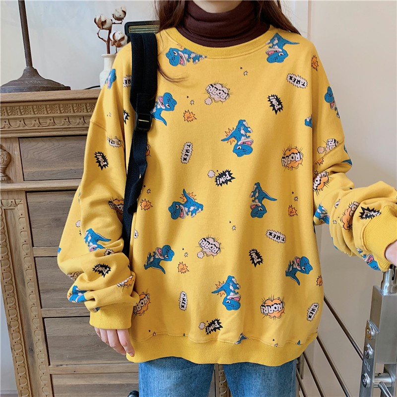 Thời Trang Áo Sweater Tay Dài In Họa Tiết Hoạt Hình Dễ Phối Đồ | BigBuy360 - bigbuy360.vn