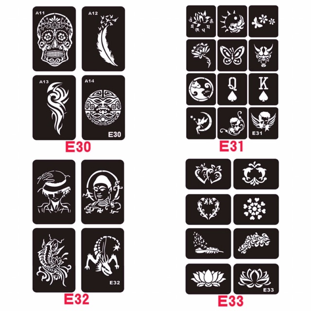 KHUÔN HENNA DECAL MÃ E ( part 2)