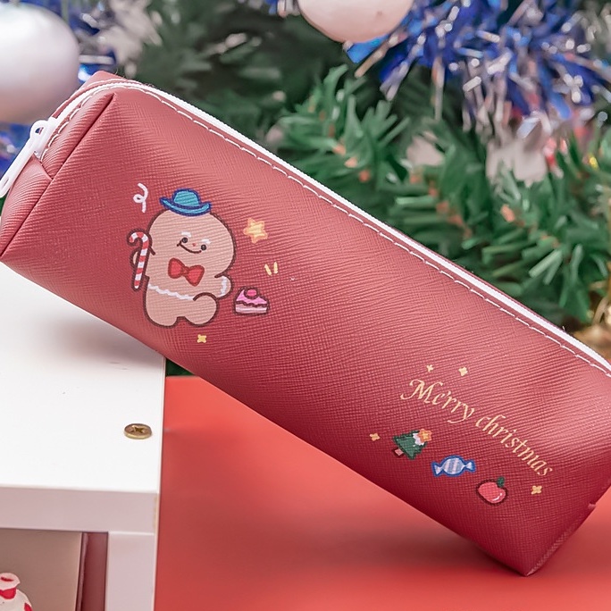 Túi Đựng Bút Họa Tiết Hoạt Hình Giáng Sinh Sáng Tạo Ốp