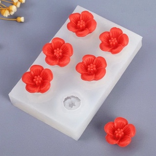 Khuôn silicon 3d làm bánh làm rau câu mẫu 6 bông đào