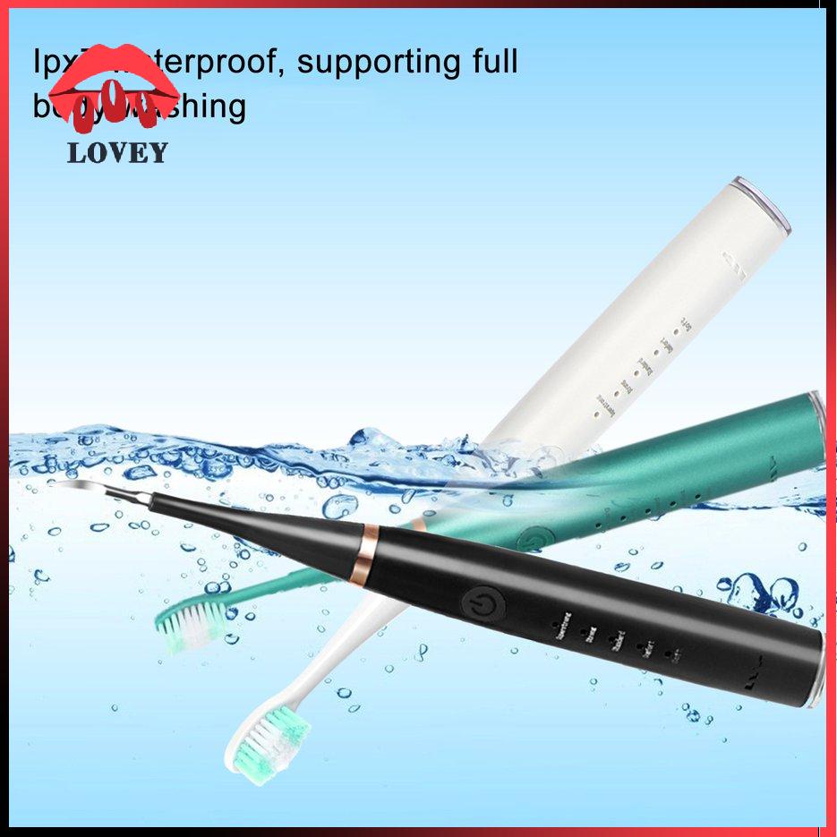 Bàn chải điện vệ sinh răng miệng làm trắng siêu âm 3 trong 1 sạc USB 5 mức điều chỉnh tốc độ