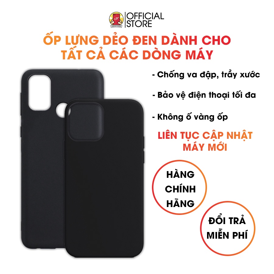 Ốp lưng dẻo đen Handtown dành cho tất cả các dòng máy Iphone Samsung Oppo Xiaomi Realme Oneplus HTC Redmi LG Sony