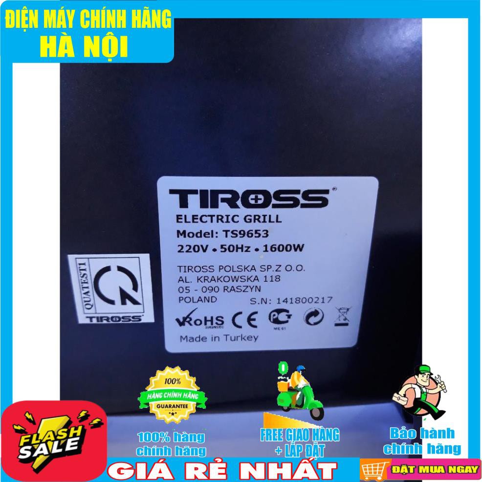 Máy kẹp bánh mì Tiross 1600W TS9653 (đỏ, đen)