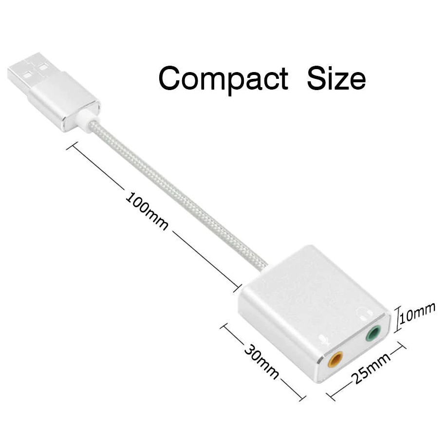 USB Sound 3D âm thanh 7.1 dây vỏ nhôm