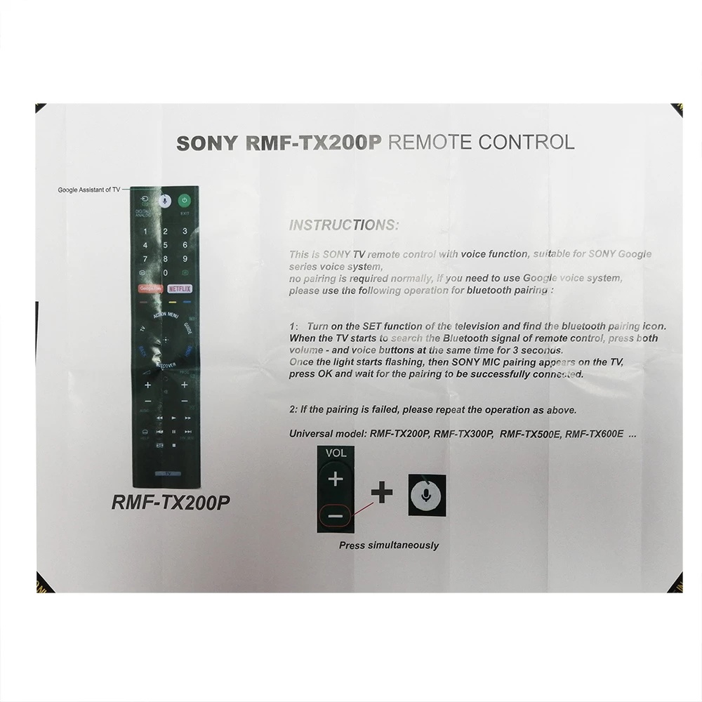 Điều Khiển Từ Xa Bằng Giọng Nói RMF-TX200P Cho Sony Bravia TV KD-75X9000E KD-49X8000E RMF-TX300P Rcf-TX500E RMF-TX600E RMF-Tx201E