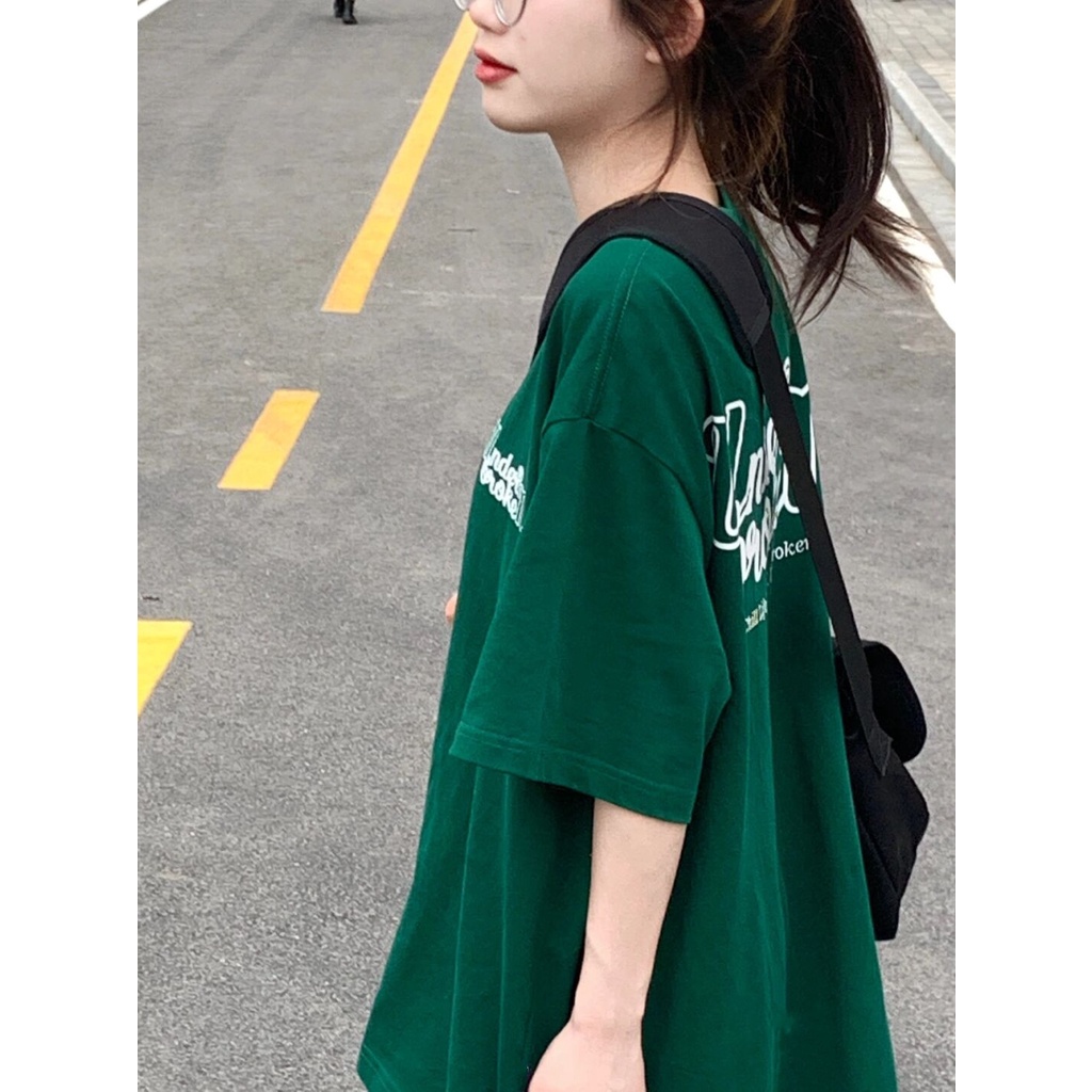 Áo thun tay lỡ Under chất cotton màu xanh cổ vịt, trắng CoolZ phông Unisex nam nữ Cotton oversize form rộng phong cách