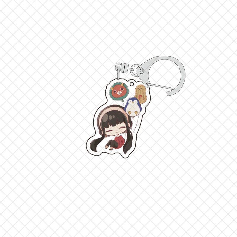 Móc khóa in hình SPY X FAMILY ver Ô Và Bóng Bay GIA ĐÌNH ĐIỆP VIÊN anime chibi mica trong acrylic