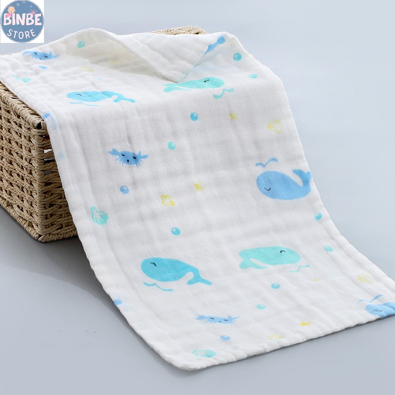 Khăn xô sữa, khăn sữa 6 lớp size 25*50cm mềm mịn không xù lông cho bé