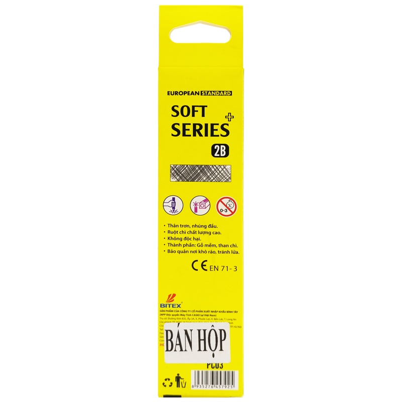 Hộp 12 Bút Chì Gỗ 2B Soft Series Plus - Bitex PC03