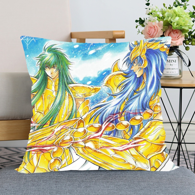 Vỏ Gối Vuông In Hình Nhân Vật Hoạt Hình Saint Seiya Ấm Áp Có Khóa Kéo