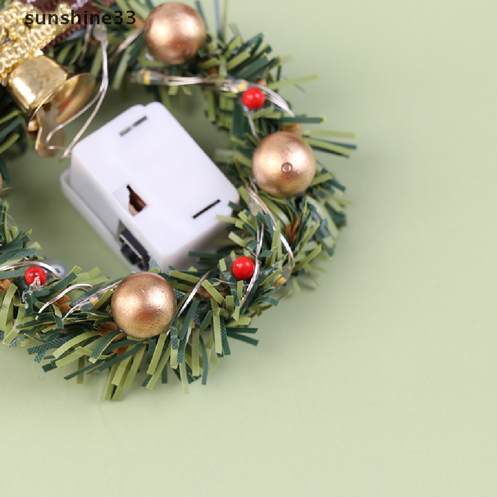 Vòng Hoa Có Đèn Trang Trí Nhà Búp Bê 1: 12 1 / 6