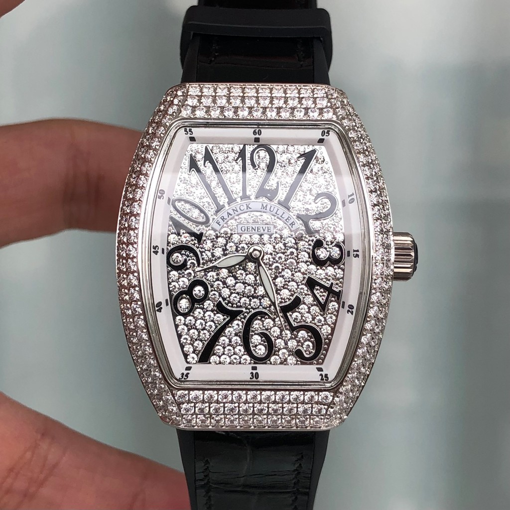 Đồng Hồ Nữ FM GENEVE Đính Full Đá Mặt Số, Máy Pin Nhật, Size 28mm, Chống Nước 5ATM