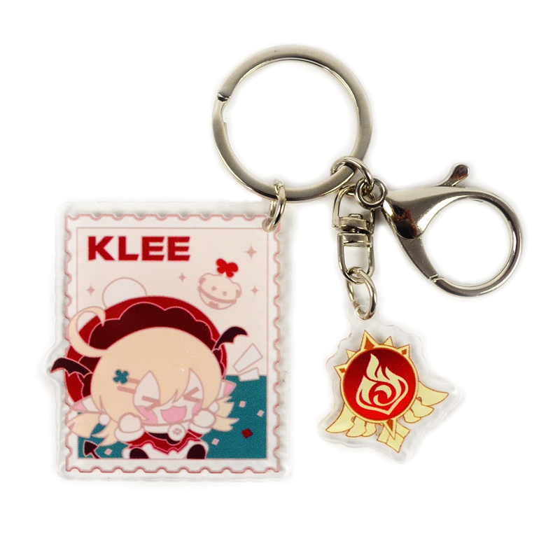 Móc khóa acrylic Tmdbyx có khung hình hoạt hình Genshin Impact xinh xắn dùng để trang trí