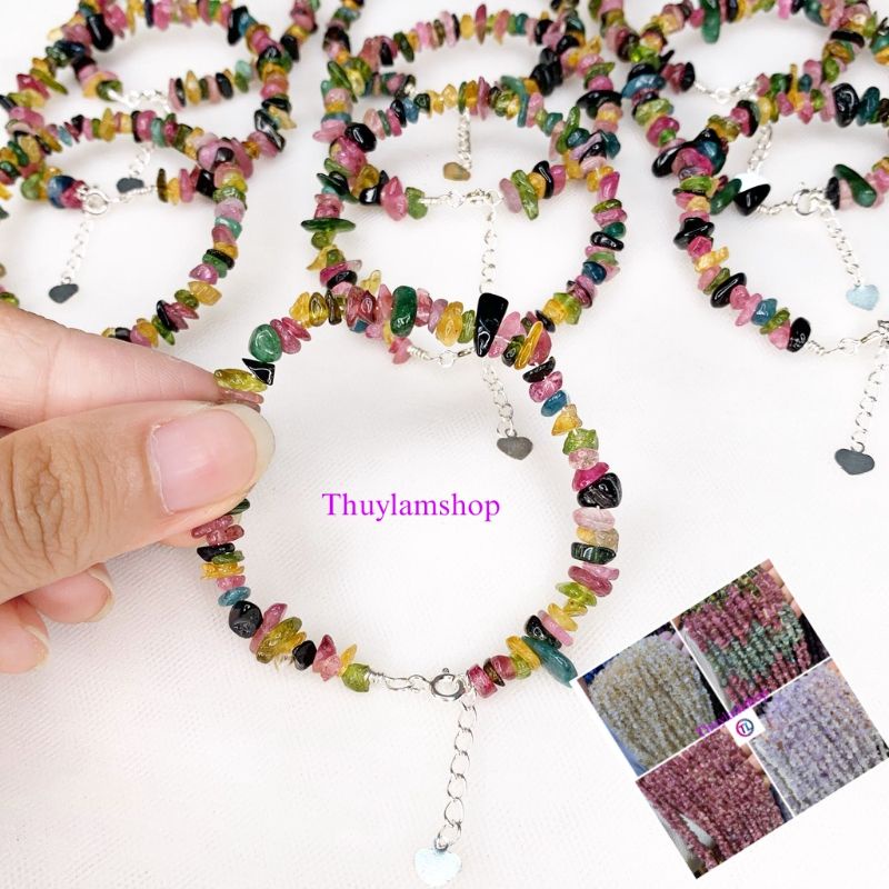 Vòng tay handmade may mắn hạt bẹt4mm