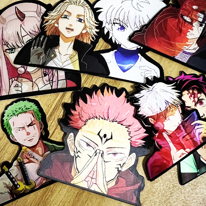 Miếng Dán 3d Hình Anime Jujutsu Kaisen Demon Slayer One Piece Naruto Chống Thấm Nước Trang Trí Laptop