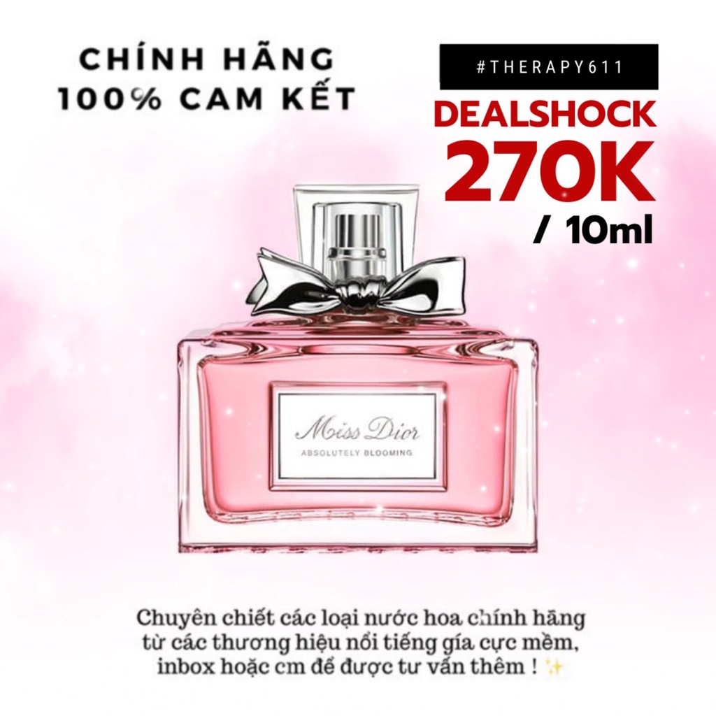 Nước hoa dùng thử Miss Diơr Absolutely Blooming 5ml/10ml/20ml