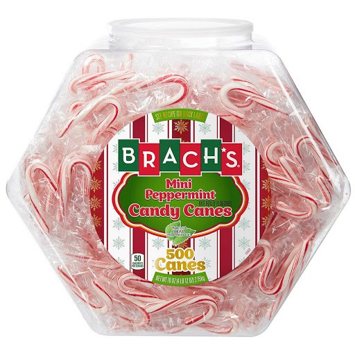 Kẹo cây gậy Candy Canes Brachs Mini vị Peppermint