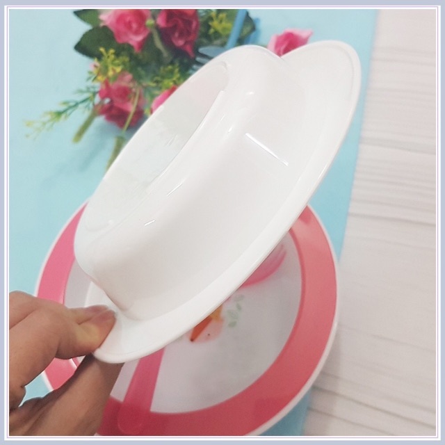 Bộ bát ăn dặm kèm thìa và dĩa Upass 100% nhựa hữu cơ, an toàn cho bé - Hàng Thái Lan UP5001X