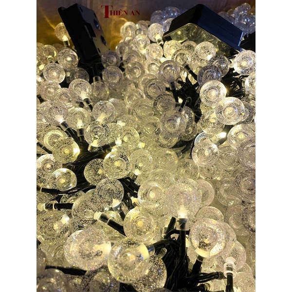 Đèn LED Trang Trí Năng Lượng Mặt Trời Bọt Nước và Hoa Anh Đào