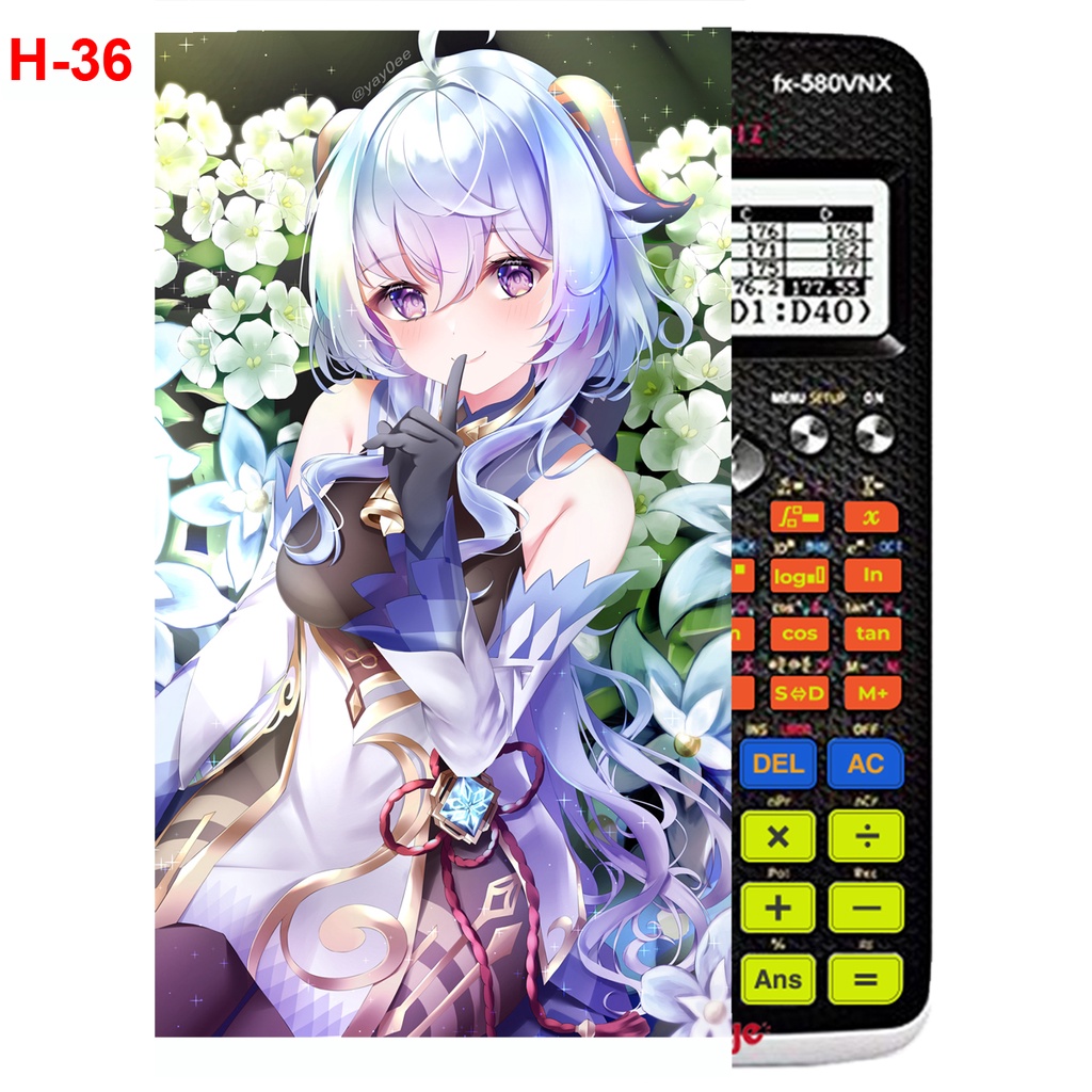 Decal Máy tính CASIO fx570, fx580...anime Gemshin Impact