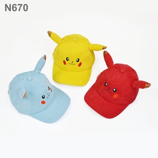 Nón Mũ Lưỡi Trai Pikachu Hoạt Hình Cho Bé N670