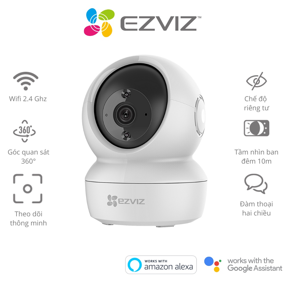 Camera EZVIZ C6N, wifi trong nhà, quay quét 360 độ, độ phân giải 1080p