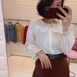 Áo sơ mi cổ sen