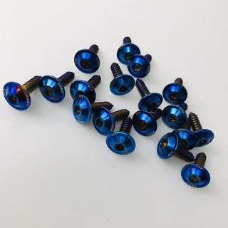 20 ốc dàn áo xe máy proti thái lan kiểu ốc gr5 màu xanh titan độ cho các dòng xe máy hiện nay