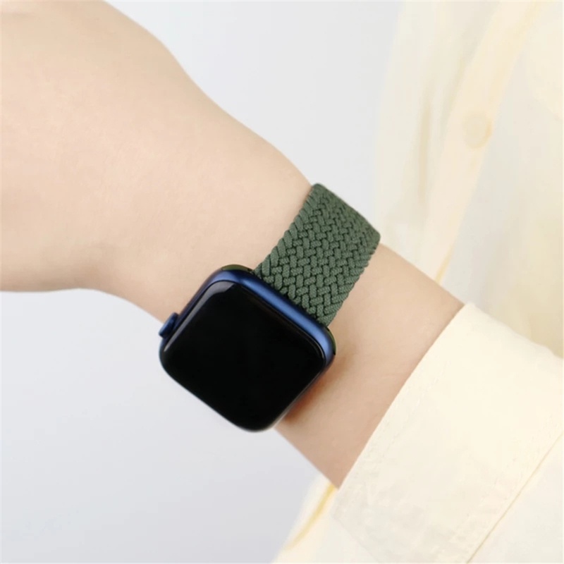 Dây Đeo Đồng Hồ Dạng Bện Co Giãn 38mm 42mm 41mm 45mm 40mm 44mm Cho Apple Watch Band 8 Se 7 6 5 4 3 49mm 41mm
