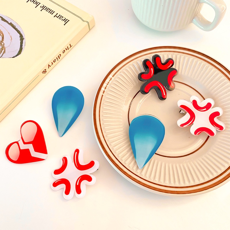 Kẹp tóc thiết kế hình mặt cười dễ thương phong cách hàn quốc