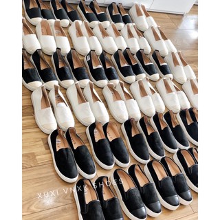 ( ảnh thật ) giày slip on da lộn mũi da