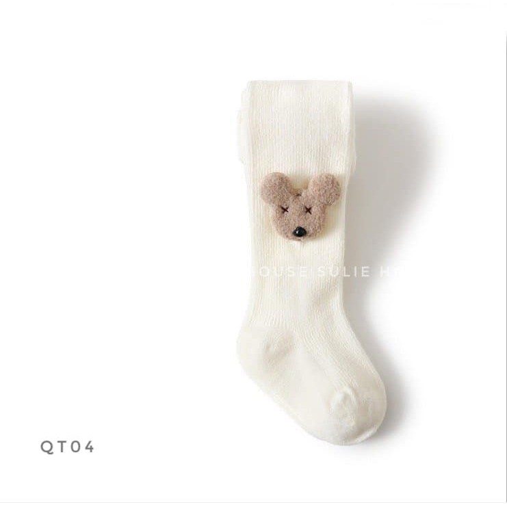 Quần tất len tăm gấu kute cho bé - QT04