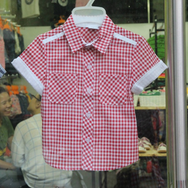 Áo sơ mi caro bé trai onni & zenni size 1-8 tuổi