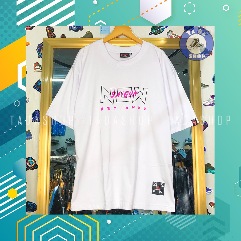 Áo Phông oversize Nam Nữ NOW ảnh thật