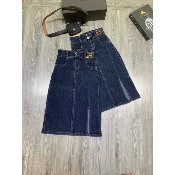 Chân váy jeans dáng dài co dãn hàng đẹp