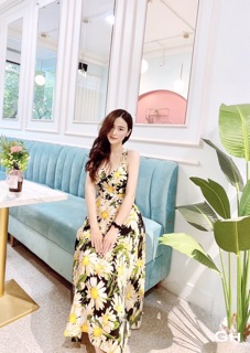 Váy maxi cổ V siêu hót