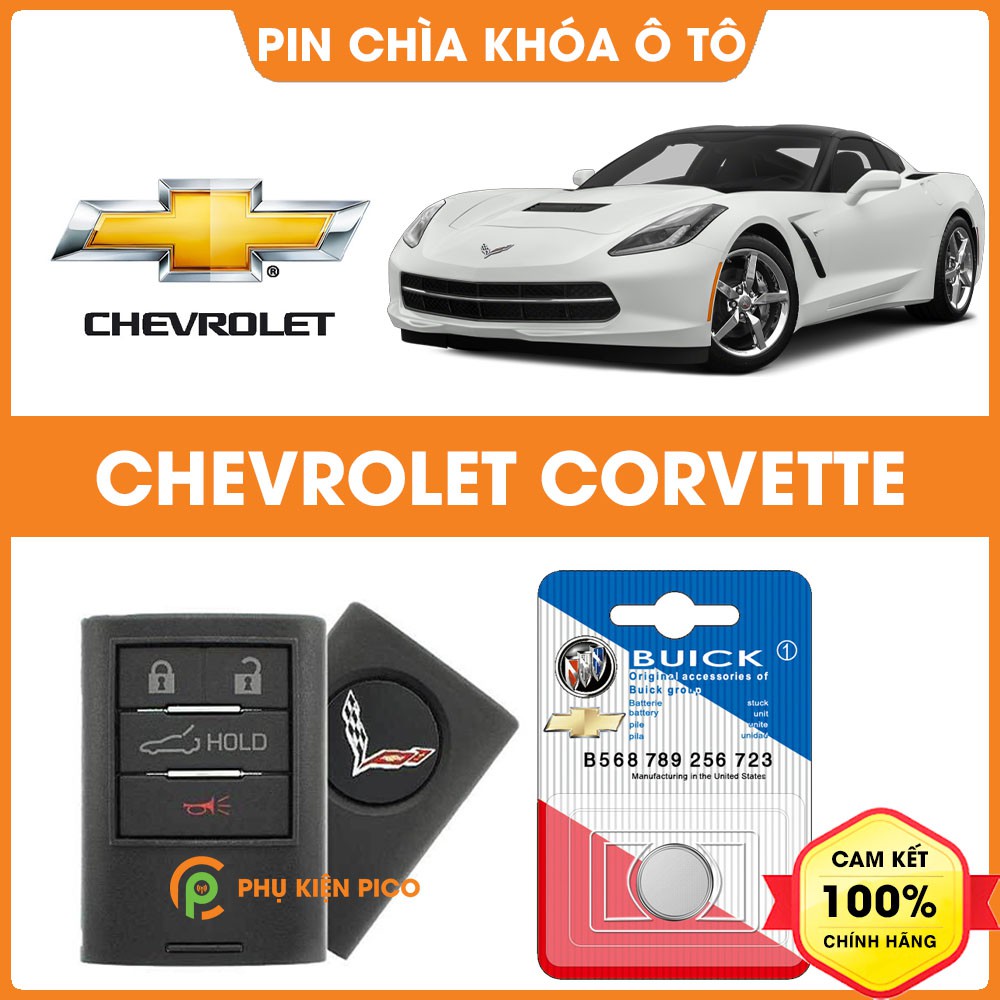 Pin chìa khóa ô tô Chevrolet Corvette chính hãng sản xuất theo công nghệ Nhật Bản – Pin chìa khóa Chevrolet Corvette