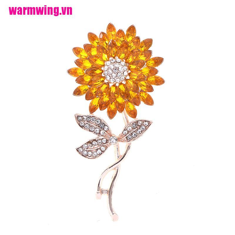 Ghim cài áo hình hoa hướng dương sang trọng thời trang