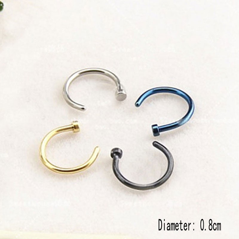 Khuyên mũi không xỏ chất liệu thép không gỉ với nhiều màu lựa chọn xinh xắn cho nữ