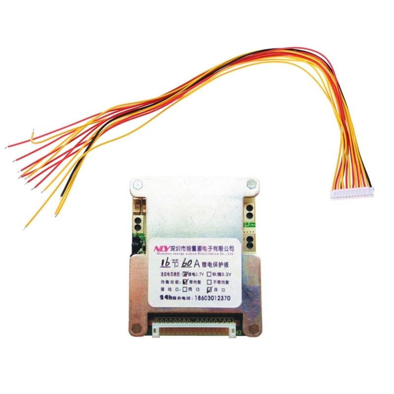 Bảng Mạch Bảo Vệ Pin 16S 60V 60A BMS- PCB Cho Gia Đình